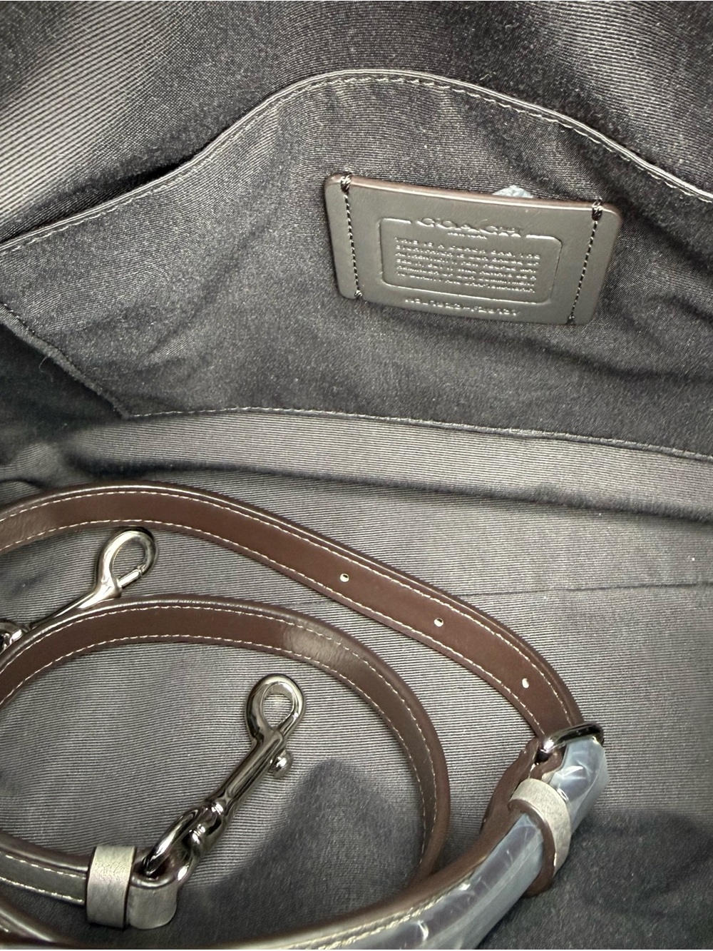 Coach Mia Metallic Silver Pebbled Leather Shoulder Bag NWT - Picture 4 of 9